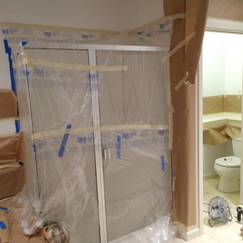 Top Caliber Painting - Bathroom where Colin protected fixtures for prep. - Painters Near Me Top Caliber Painting - Bathroom where Colin protected fixtures for prep. - Painters Near Me