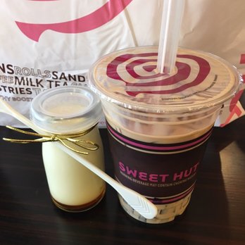 Sweet Hut Bakery & Cafe - A photo of my caramel pudding and the coffee milk tea - Bakeries Near Me - Duluth, Georgia Sweet Hut Bakery & Cafe - A photo of my caramel pudding and the coffee milk tea - Bakeries Near Me - Duluth, Georgia