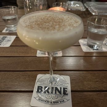 Brine Seafood and Raw Bar - Egg Nog Martini is a must for dessert! Yum! - Seafood Near Me - Sarasota, Florida