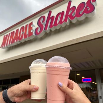 miracle shakes and more - two people holding cups of milkshakes - Juice Bars & Smoothies Near Me - Enfield, Connecticut