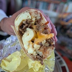 Taco Del Sol - Breakfast burrito with asada