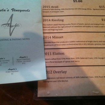 Anyela's Vineyards - Current tasting menu - Wineries Near Me - Skaneateles, New York Anyela's Vineyards - Current tasting menu - Wineries Near Me - Skaneateles, New York