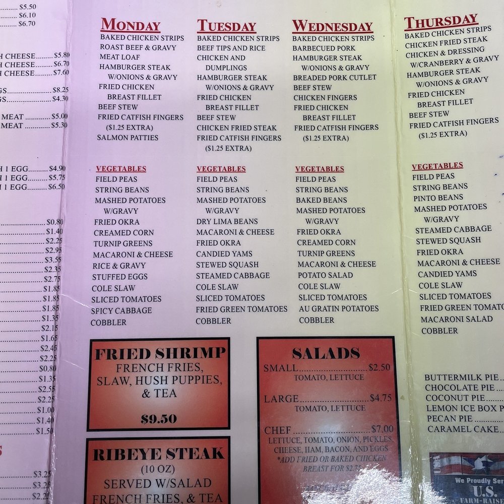 City Cafe - Lunch menu - American Near Me - Northport, Alabama