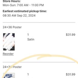 Ordered 2 posters so how can they not check that one was cut off - since the other poster was printed just fine