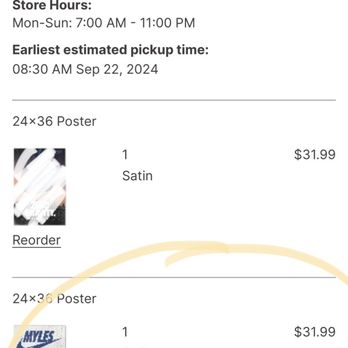 Walgreens - Ordered 2 posters so how can they not check that one was cut off - since the other poster was printed just fine - Drugstores Near Me - San Mateo, California
