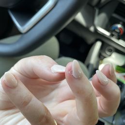 Missed covering my nail. Missed covering my nail.