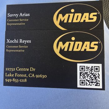 Midas - The people that greeted me - Tires Near Me - Lake Forest, California