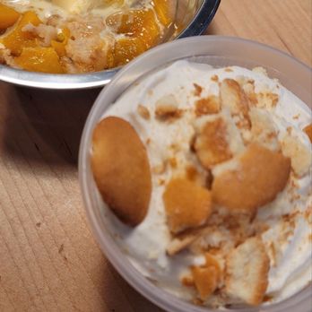 Choate BBQ - Peach cobbler and banana pudding desserts - Barbeque Near Me - Ball Ground, Georgia Choate BBQ - Peach cobbler and banana pudding desserts - Barbeque Near Me - Ball Ground, Georgia