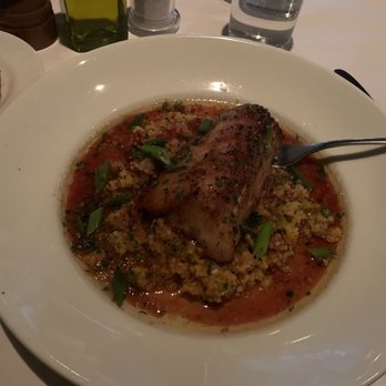 Ciao Bella - Mahi Mahi on a bed of roasted couscous and veggies in a blood orange.... sauce. - Italian Near Me - Port Clinton, Ohio Ciao Bella - Mahi Mahi on a bed of roasted couscous and veggies in a blood orange.... sauce. - Italian Near Me - Port Clinton, Ohio