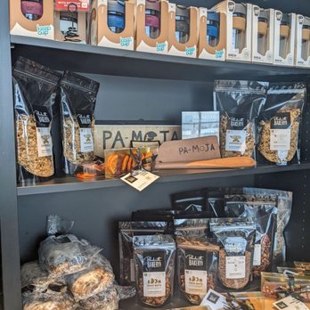 Blacksmith Bakery - a shelf full of products for sale - Cafes Near Me - Langley City, British Columbia Blacksmith Bakery - a shelf full of products for sale - Cafes Near Me - Langley City, British Columbia