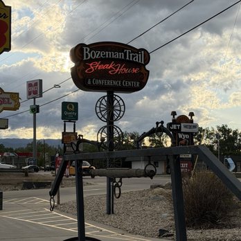 Bozeman Trail Steakhouse - Roadside Sign - Steakhouses Near Me - Buffalo, Wyoming Bozeman Trail Steakhouse - Roadside Sign - Steakhouses Near Me - Buffalo, Wyoming
