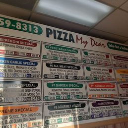 a large menu on the wall a large menu on the wall