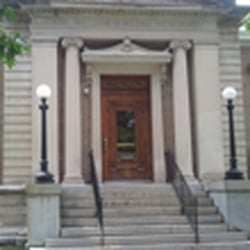Weeks Memorial Library - Front door of library and book drop