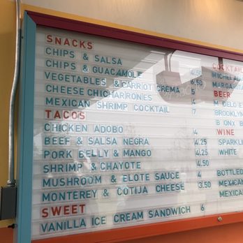 Tacocina - Menu - Tacos Near Me - Brooklyn, New York Tacocina - Menu - Tacos Near Me - Brooklyn, New York