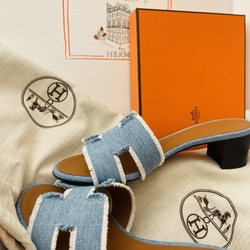 Hermès Topanga - Stunning AF delivery!!! Oasis Sandal - frayed