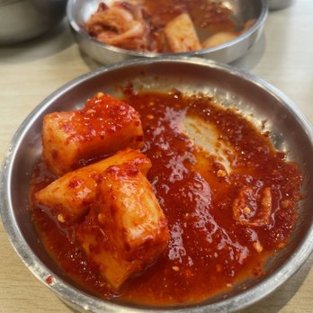 Seoul Komtang - Kimchi sides (half eaten) - Korean Near Me - Pleasanton, California Seoul Komtang - Kimchi sides (half eaten) - Korean Near Me - Pleasanton, California