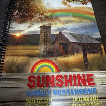 Sunshine Family Restaurant - Menu - Breakfast & Brunch Near Me - Kannapolis, North Carolina