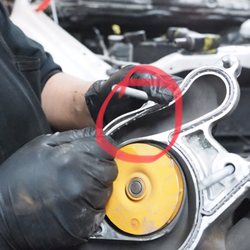 Auto Air & Heating - The belt for a water pump is tiny! #AutoAirHeatingInc
