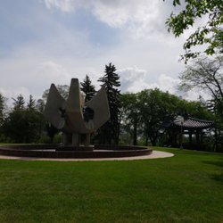 Government House Edmonton - Chinese pagoda and totem pole@government house