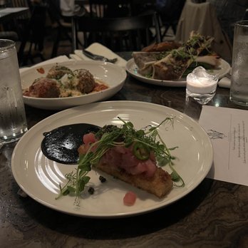 Wren & Wolf - Ahi tuna tartare, W&W spicy meatballs & Charred bone marrow - Cocktail Bars Near Me - Phoenix, Arizona Wren & Wolf - Ahi tuna tartare, W&W spicy meatballs & Charred bone marrow - Cocktail Bars Near Me - Phoenix, Arizona