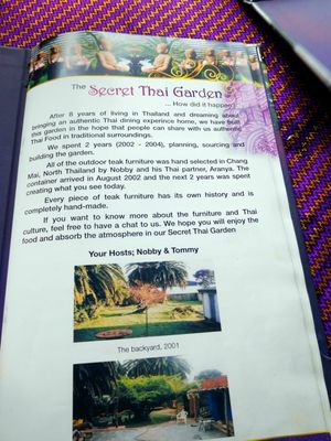 Menu photo 1 Secret Thai Garden Auckland, AUK