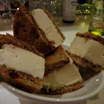 Starlite - ice cream sandwich - sort of a snickerdoodle type cookie and pistachio ice cream. OMG - get this ($7) - Cocktail Bars Near Me - San Diego, California Starlite - ice cream sandwich - sort of a snickerdoodle type cookie and pistachio ice cream. OMG - get this ($7) - Cocktail Bars Near Me - San Diego, California