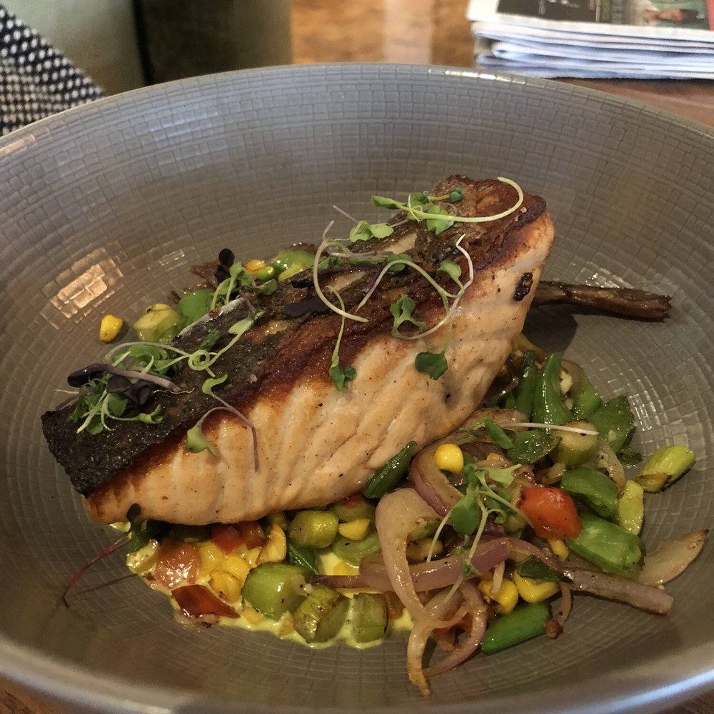 Sustenio - Seared Scottish Salmon - New American Near Me - San Antonio, Texas Sustenio - Seared Scottish Salmon - New American Near Me - San Antonio, Texas