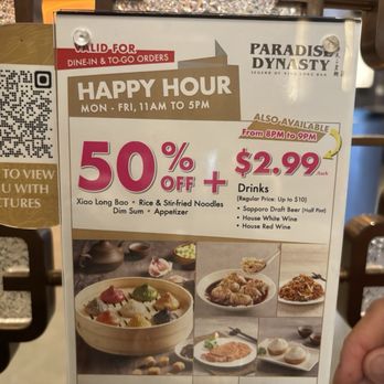 Paradise Dynasty - XLB, rice and stir fry noodles, dim sums, apps are all 50% off M-F from 11a to 5p such a great deal - Chinese Near Me - Glendale, California Paradise Dynasty - XLB, rice and stir fry noodles, dim sums, apps are all 50% off M-F from 11a to 5p such a great deal - Chinese Near Me - Glendale, California