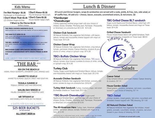 Menu photo 8 Tiffanys Bar and Grill Denton, NC Menu photo 8 Tiffanys Bar and Grill Denton, NC