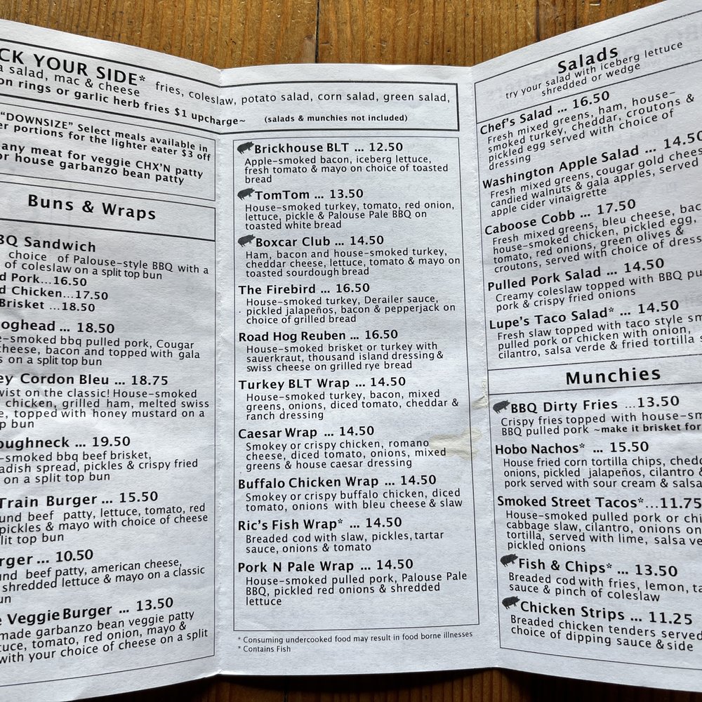 Palouse Caboose Bar And Grill - Menu at the Palouse Caboose - American Near Me - Palouse, Washington Palouse Caboose Bar And Grill - Menu at the Palouse Caboose - American Near Me - Palouse, Washington