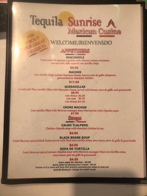 Menu photo 7 Tequila Sunrise Milford, PA Menu photo 7 Tequila Sunrise Milford, PA