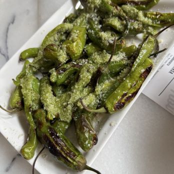 Pinsa Rossa - Shishito Peppers - Italian Near Me - San Francisco, California Pinsa Rossa - Shishito Peppers - Italian Near Me - San Francisco, California