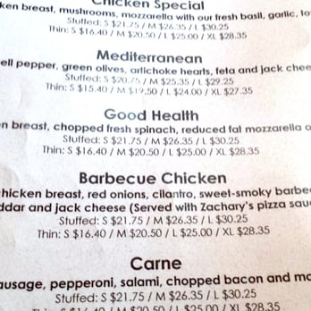 Zachary's Chicago Pizza - menu - Pizza Near Me - Berkeley, California Zachary's Chicago Pizza - menu - Pizza Near Me - Berkeley, California