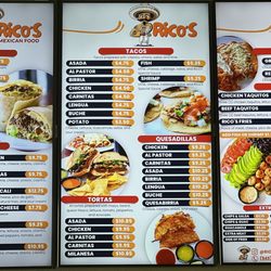 Rico’s Mexican Food - Check out our NEW menu!