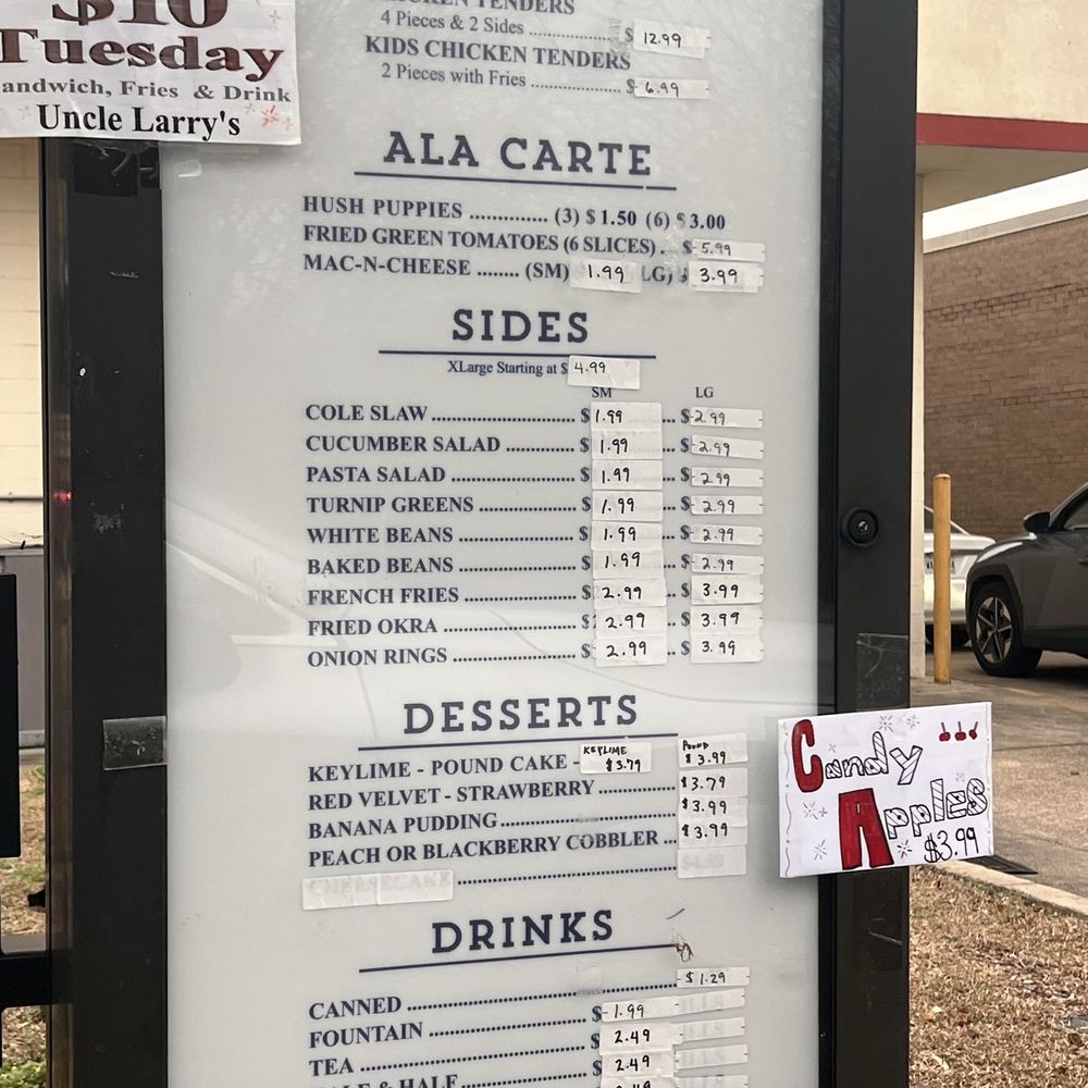 Uncle Larry's - Menu - Desserts Near Me - Chattanooga, Tennessee