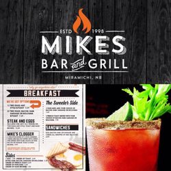Mike's Bar & Grill - Breakfast menu & Cesars yum