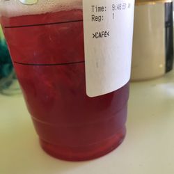 Starbucks - I ordered a peach green tea lemonade and they gave me whatever this is. This is actually the fourth time it happened