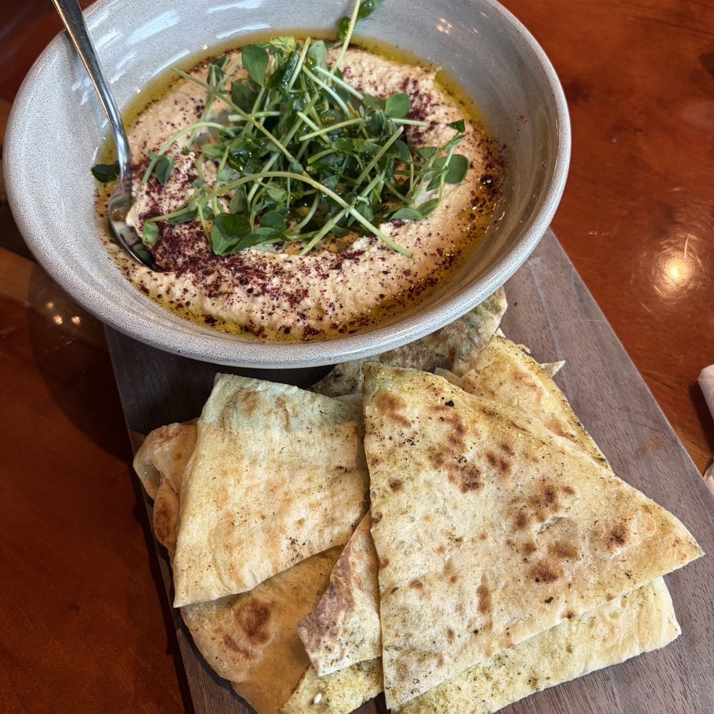 Taproot Cider House - hummus with pita - Bars Near Me - Traverse City, Michigan