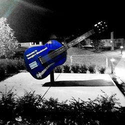 City of Woodstock - The blue guitar at night