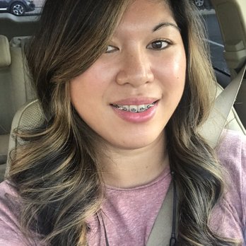 Bombshell Salon - Hand painted baylage on black hair and a haircut. - Hair Salons Near Me - Ellicott City, Maryland