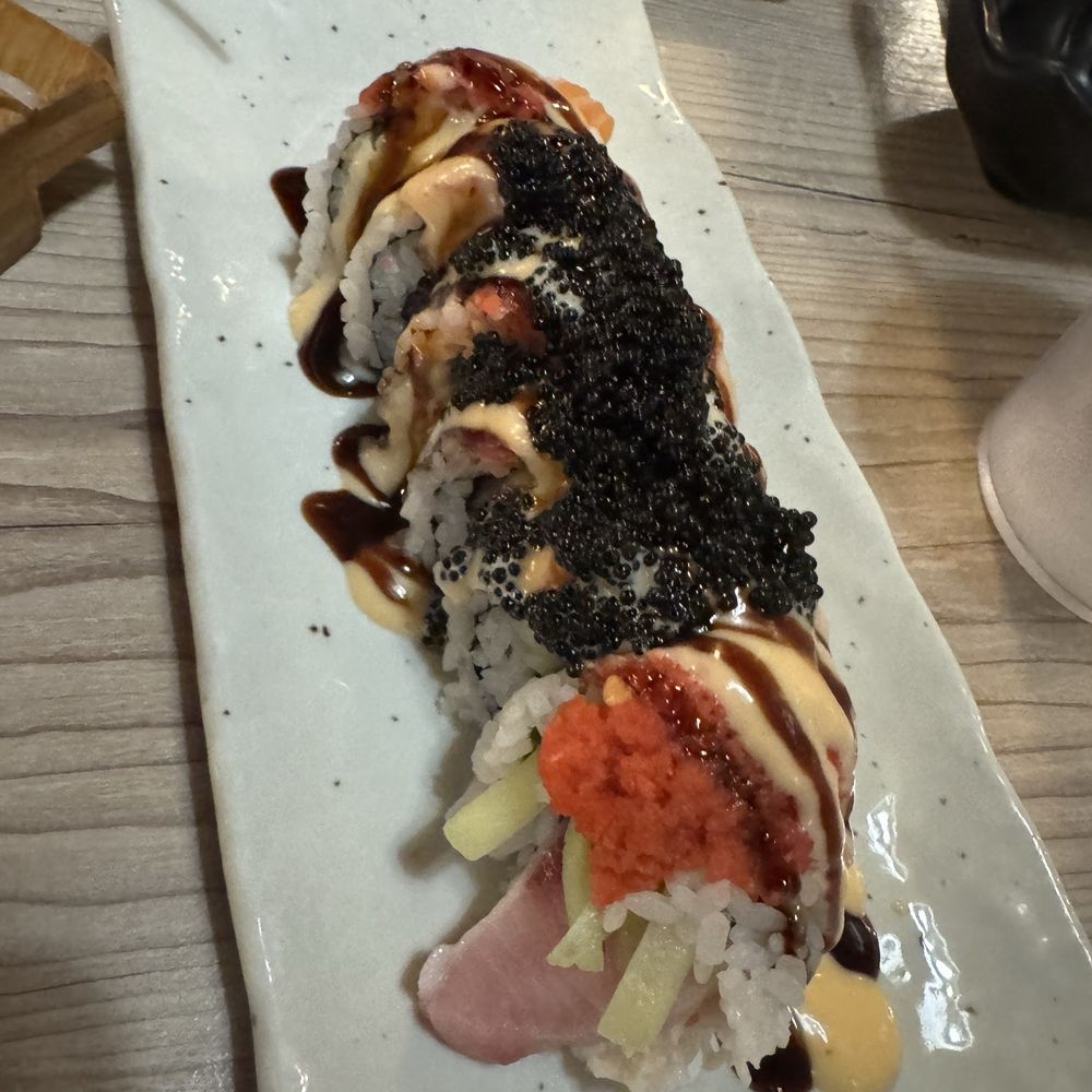 Naka Sushi - signature roll that was loaded with everything pretty much! - Sushi Bars Near Me - Albuquerque, New Mexico Naka Sushi - signature roll that was loaded with everything pretty much! - Sushi Bars Near Me - Albuquerque, New Mexico