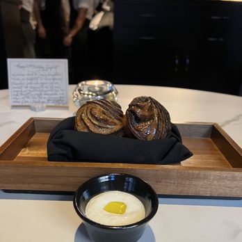Sons & Daughters - Black truffle brioche with labneh and lemon oil - New American Near Me - San Francisco, California Sons & Daughters - Black truffle brioche with labneh and lemon oil - New American Near Me - San Francisco, California