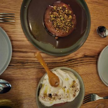 Emmett - Dessert- date cake and blood orange curd sourdough soft serve - Mediterranean Near Me - Philadelphia, Pennsylvania