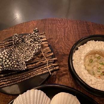 Meteora - Squid chip, squid with coconut - New American Near Me - Los Angeles, California Meteora - Squid chip, squid with coconut - New American Near Me - Los Angeles, California