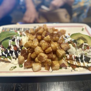 Breakfast Republic - The BEST Breakfast Tostadas with whole black beans! - Breakfast & Brunch Near Me - Palm Desert, California