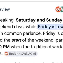 Friday is not the weekend... it's a weekday. Friday is not the weekend... it's a weekday.