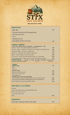 Menu photo 1 STIX Skew and Brew Rockwood, TN Menu photo 1 STIX Skew and Brew Rockwood, TN