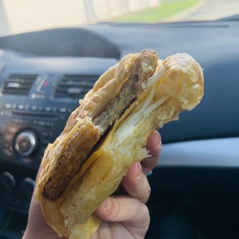 Home Cut Donuts - Sausage croissant sandwich - Donuts Near Me - Galveston, Texas Home Cut Donuts - Sausage croissant sandwich - Donuts Near Me - Galveston, Texas