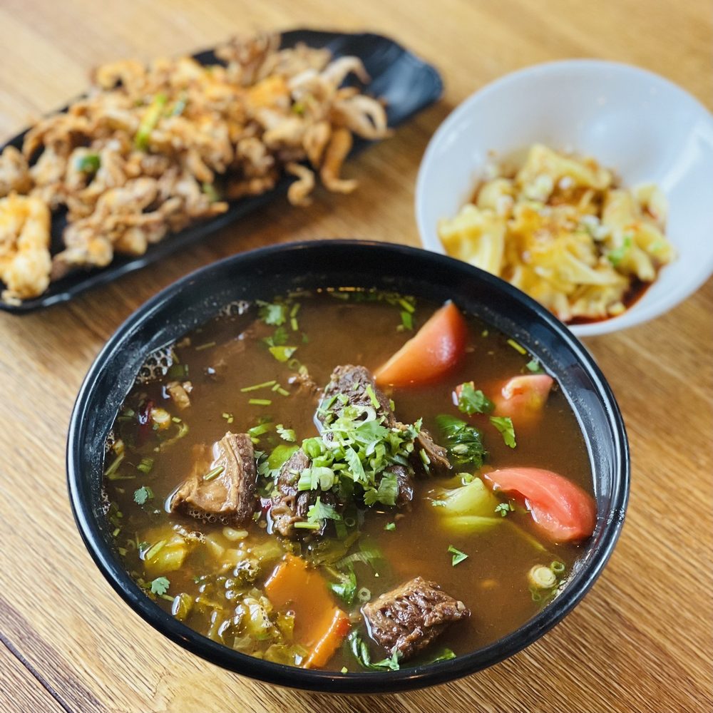 Noodle Man - Salt & Pepper Squid; Pork Dumplings in Chili Oil; Tomato and Beef Brisket Soup - Chinese Near Me - Chesapeake, Virginia Noodle Man - Salt & Pepper Squid; Pork Dumplings in Chili Oil; Tomato and Beef Brisket Soup - Chinese Near Me - Chesapeake, Virginia