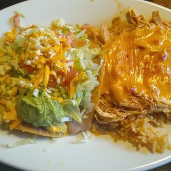 Mexican Inn Cafe - Aroz  Compo with Tostada. - Mexican Near Me - Fort Worth, Texas